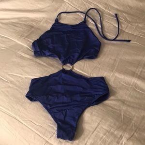 Blue monokini!